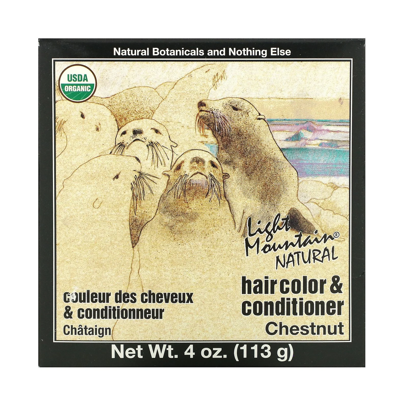Reusable Light Mountain Natural Hair Color And Conditioner Chestnut - 4 Oz Smart