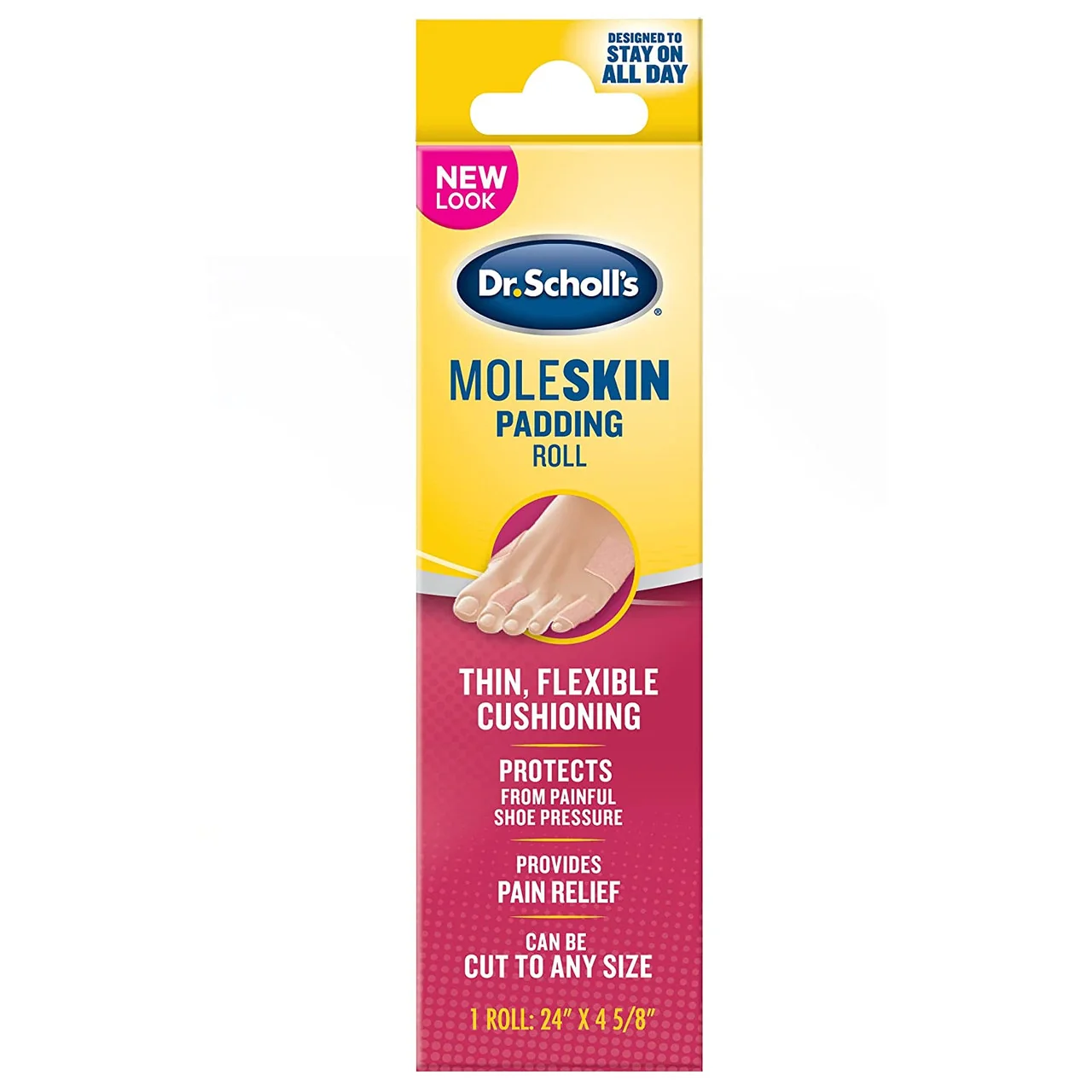 Fine Dr. Scholls Moleskin Soft Padding Roll 24 x 4 5 8 1 Ea Traditional