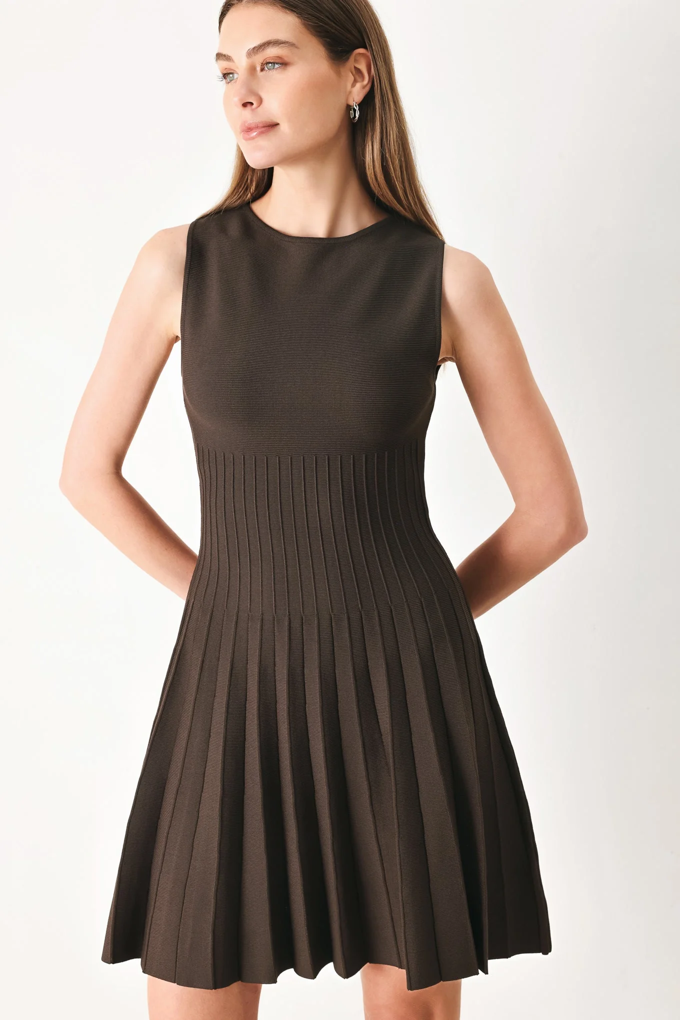 Traditional Everyday Luxe Sweater Knit Mini Dress Trendy