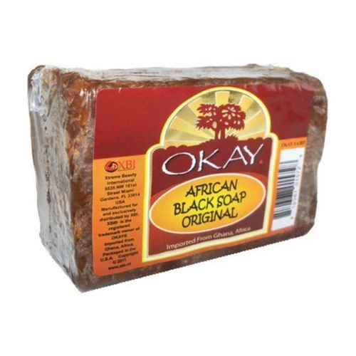 Original Design Okay African Black Soap for All Skin Types 8.5 Oz Genuine