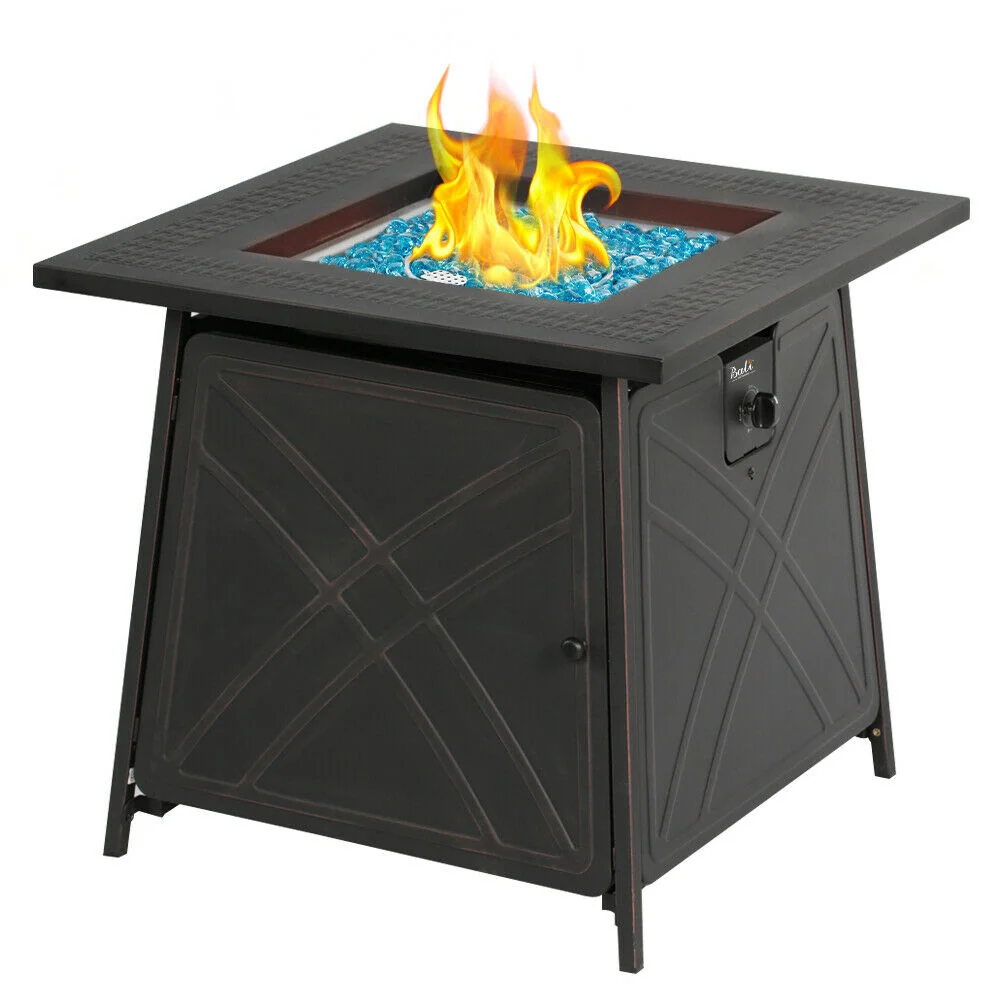 Original Modern standing Outdoor Propane Patio Firepit Table Premium