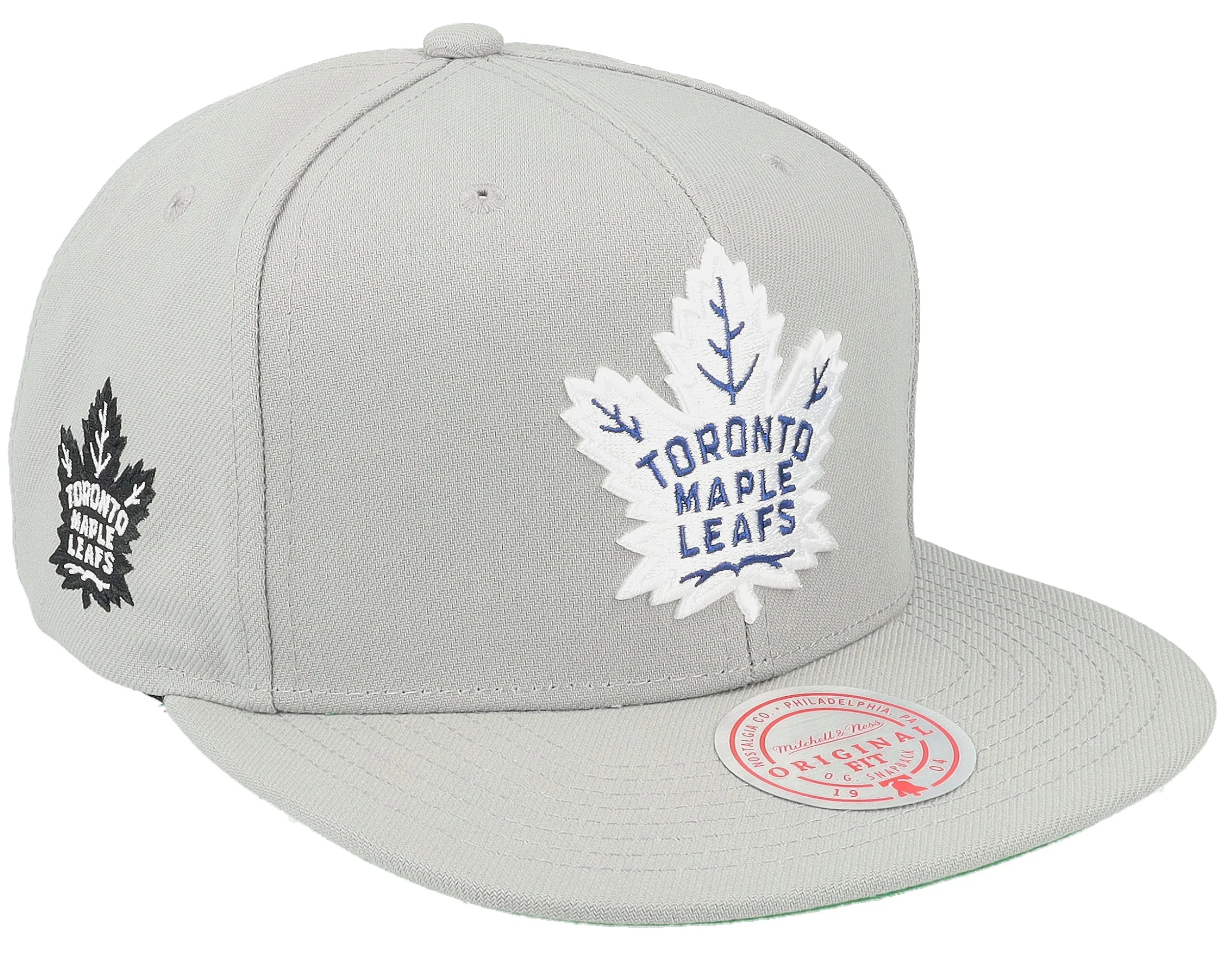 Advanced Mitchell Ness Men's NHL Alternate Flip Snapback Maple Leafs Snapback Caps Detailed