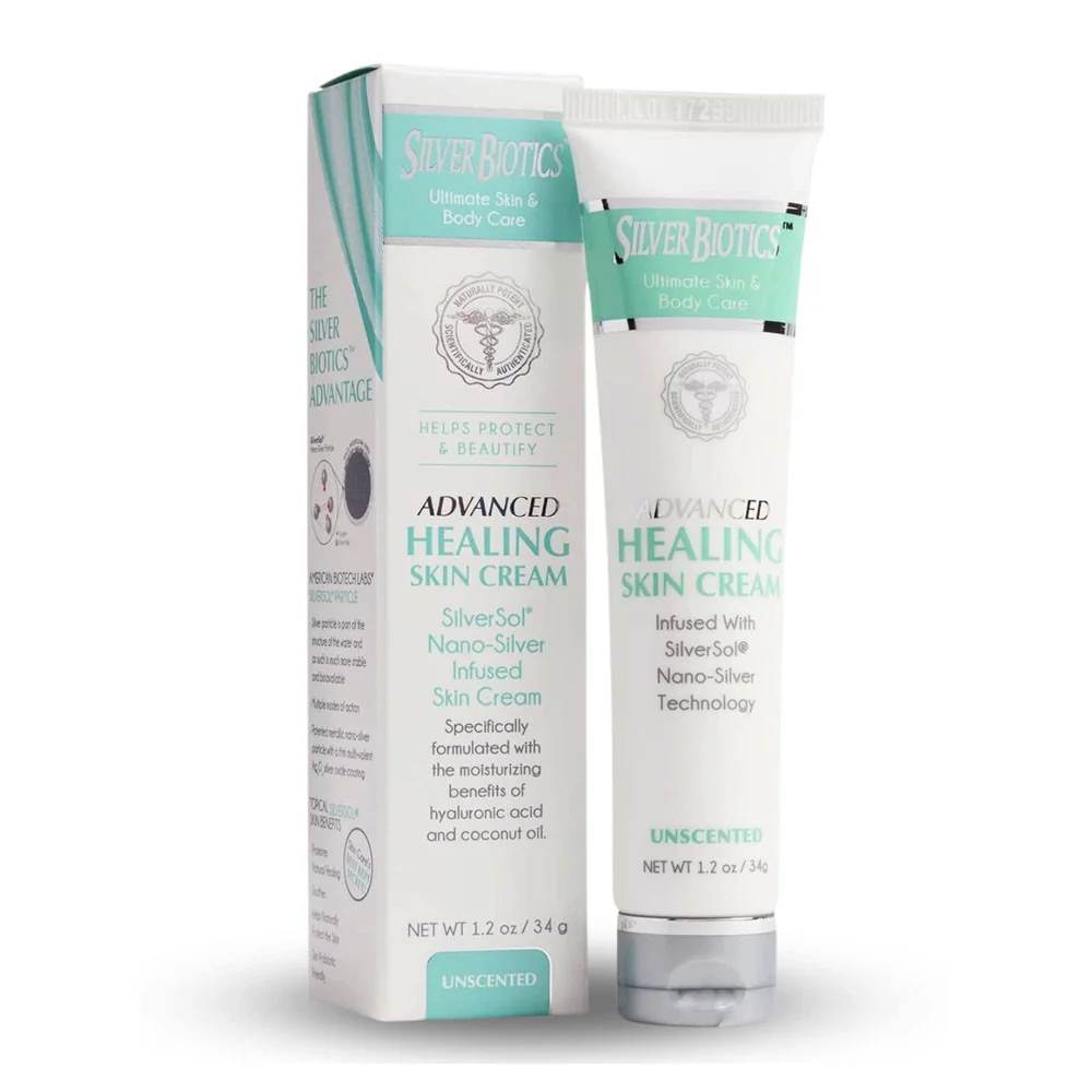 Contemporary Silver Biotics Nano Healing Lotion Blemishes And Scars Cream Unscent 1.2 Oz Verified