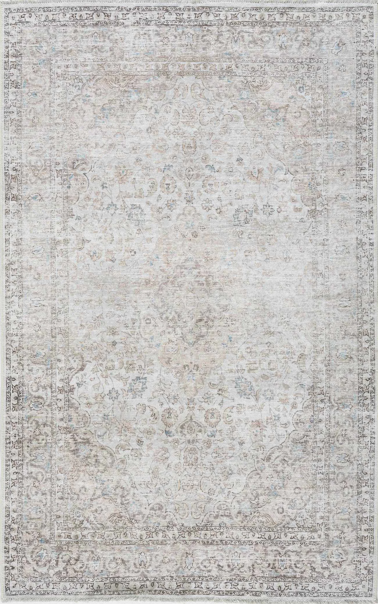 High-End Cream Holi-2301 Washable Area Rug Official