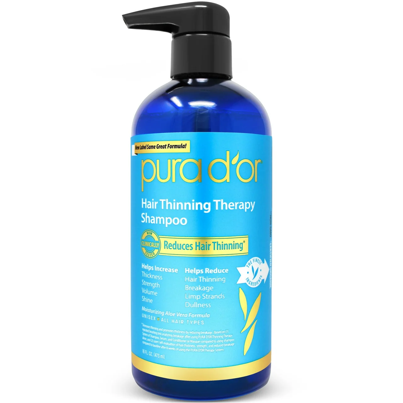 Enhanced Pura Dor Hair Thinning Therapy Shampoo Reduces Hair Thinning 16 Oz Premium Material