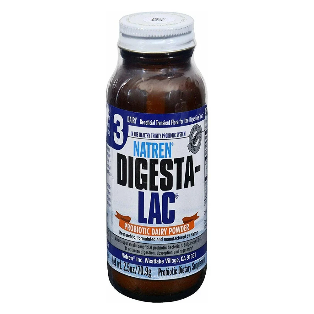 Eco-Friendly Natren Digesta-lac Probiotic Dairy Powder 2.5 oz Pure