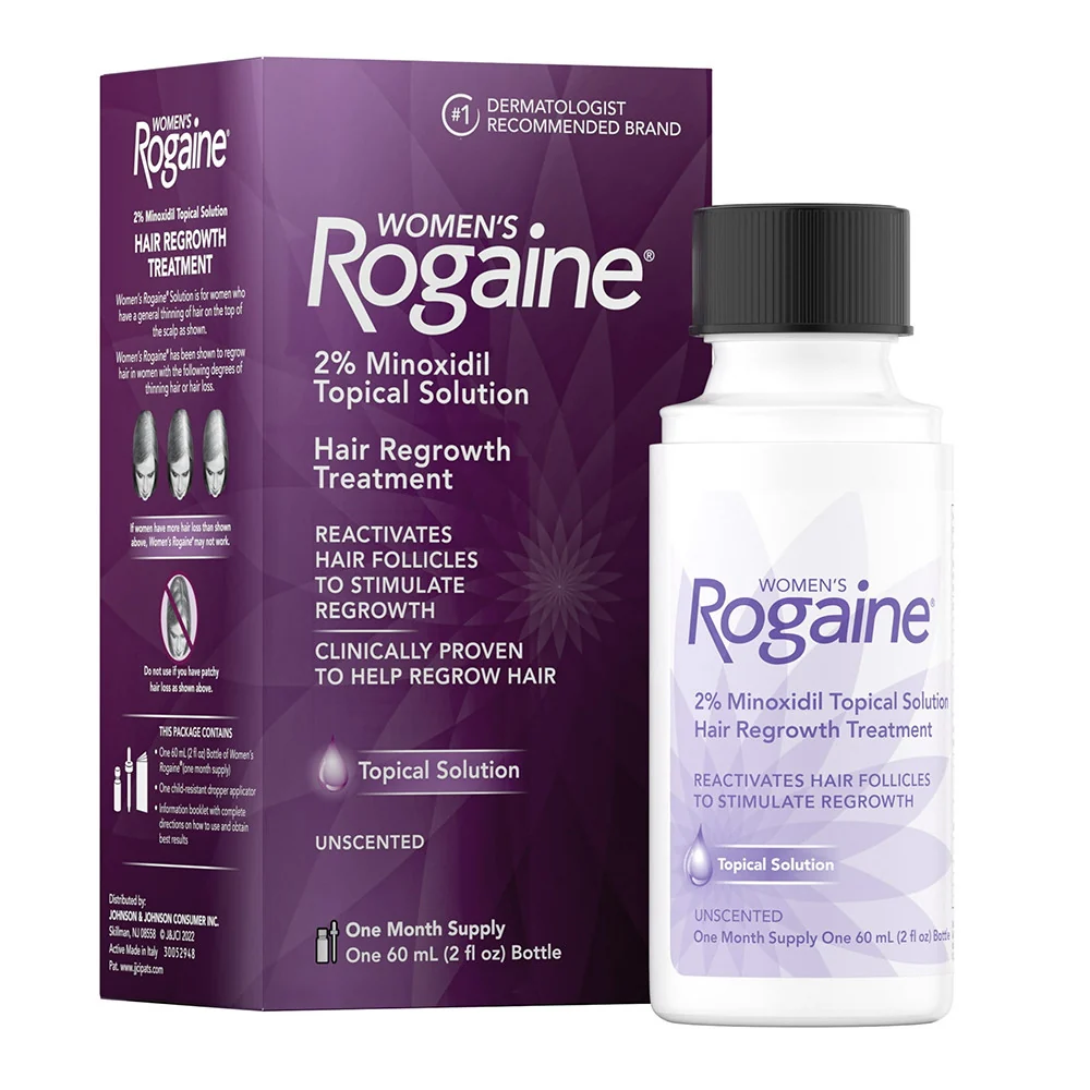 Top-Quality Womens Rogaine 2 Minoxidil Liquid Topical Solution for Hair Regrowth 2 Oz Next-Generation