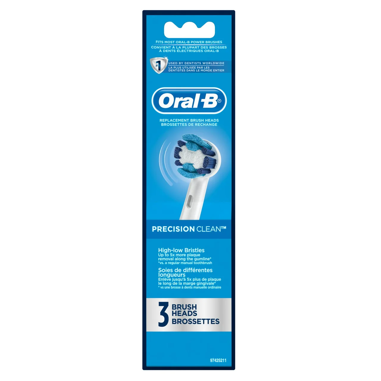 Eco-Friendly Oral B Precision Clean Tooth Brush Refills 3 Ea Detailed