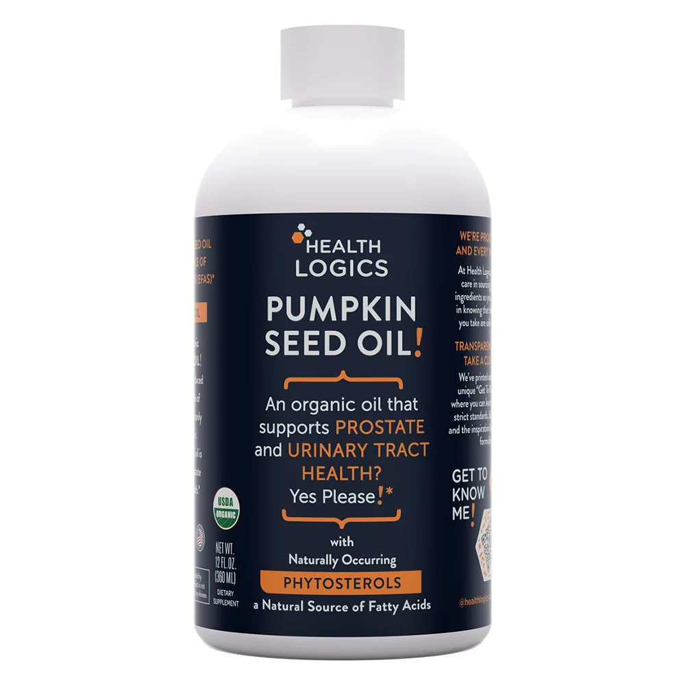 Reliable Health Logics Organic Pumpkin Seed Oil Supports Prostate and Urinary Tract Health 12Oz 360ml Optimized