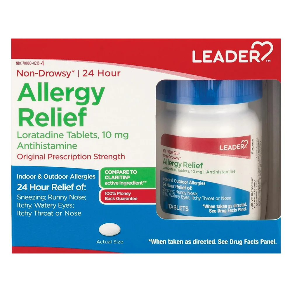 Organic Leader Allergy Relief Antihistamine Loratadine 10 Mg Tablets 90 Ea Specialty