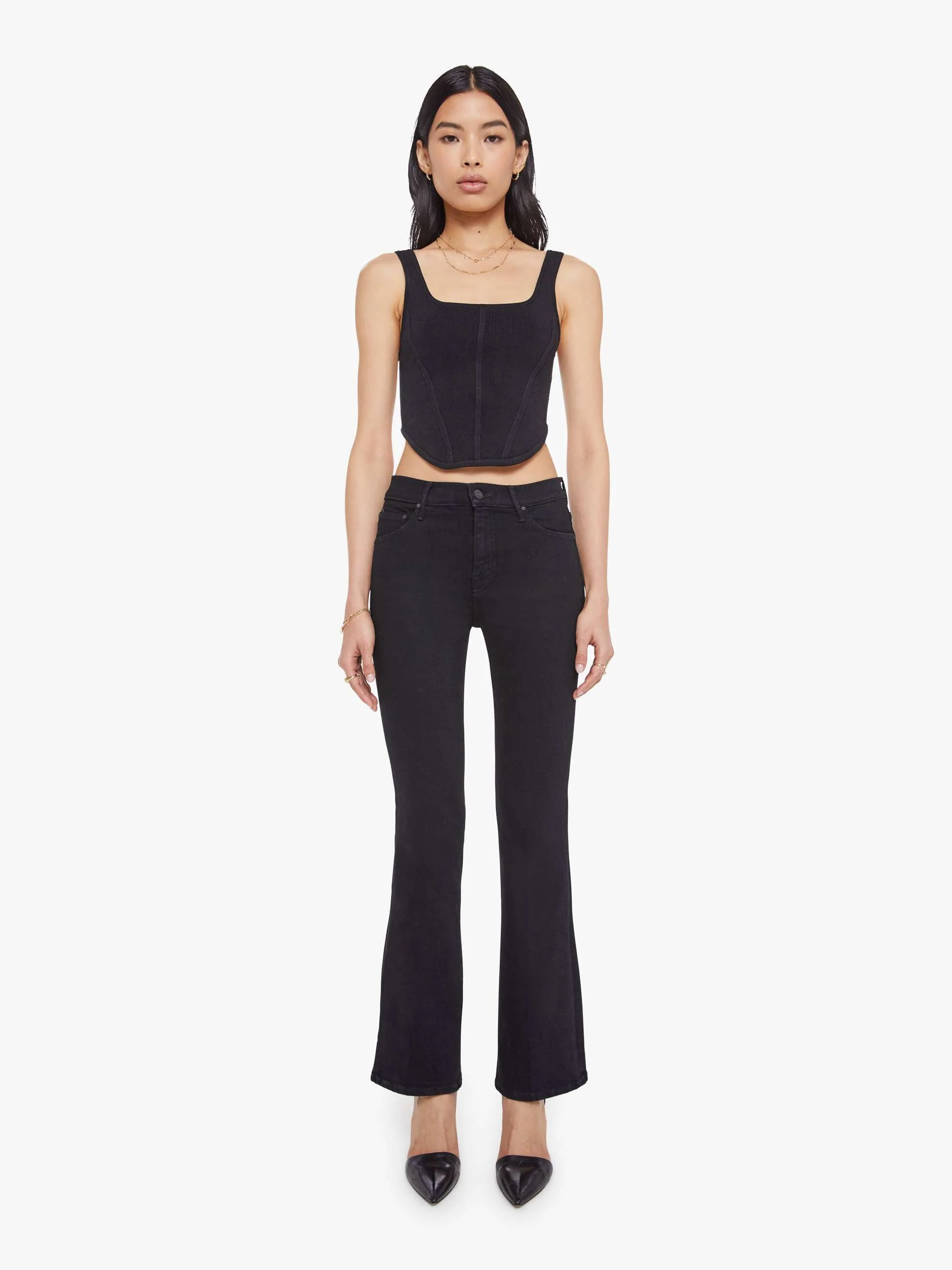 Lightweight Mother Denim The Weekender Jean in Nighty Night Recyclable
