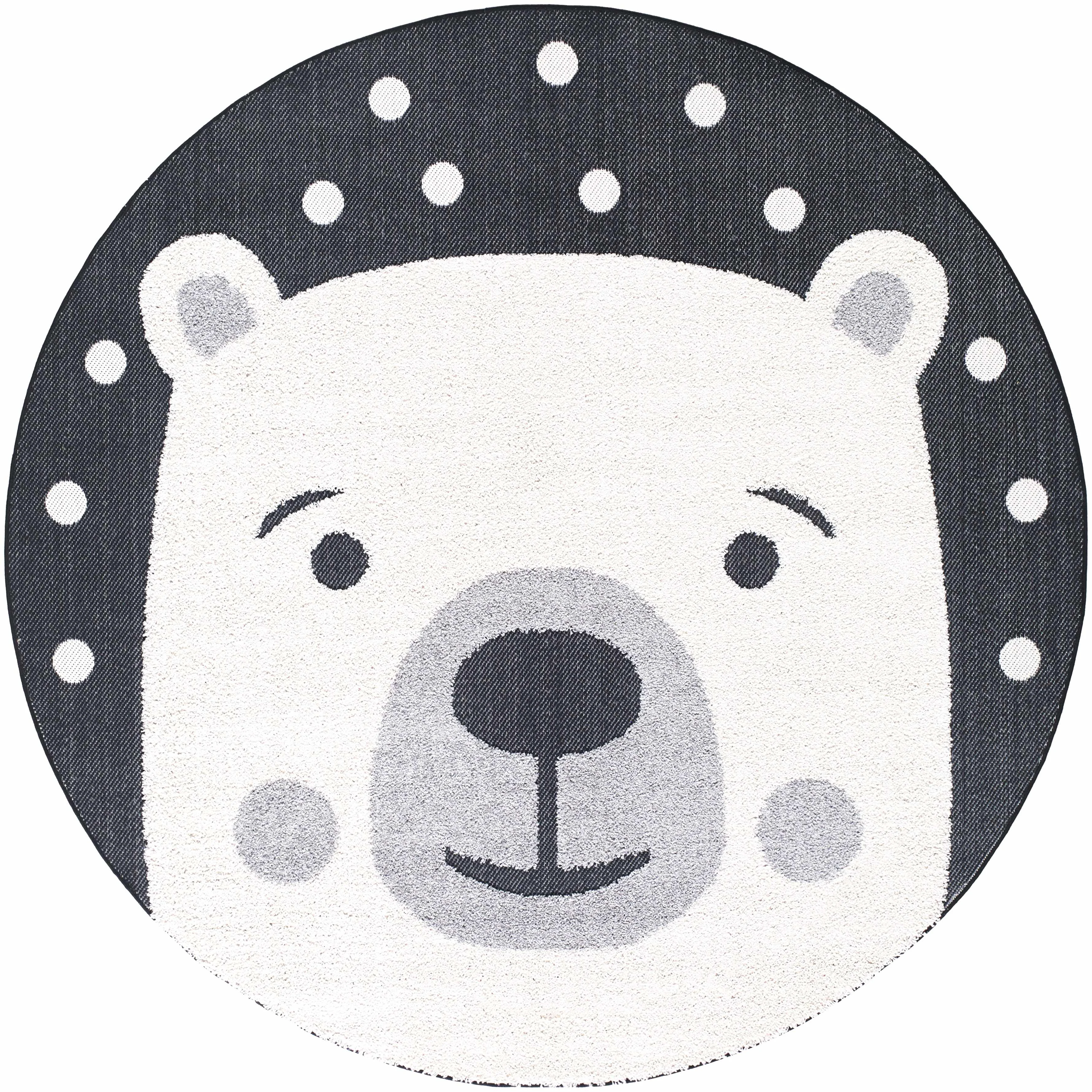 Durable Kids Bear Animal Print Nursery Outdoor Area Rug - Safe