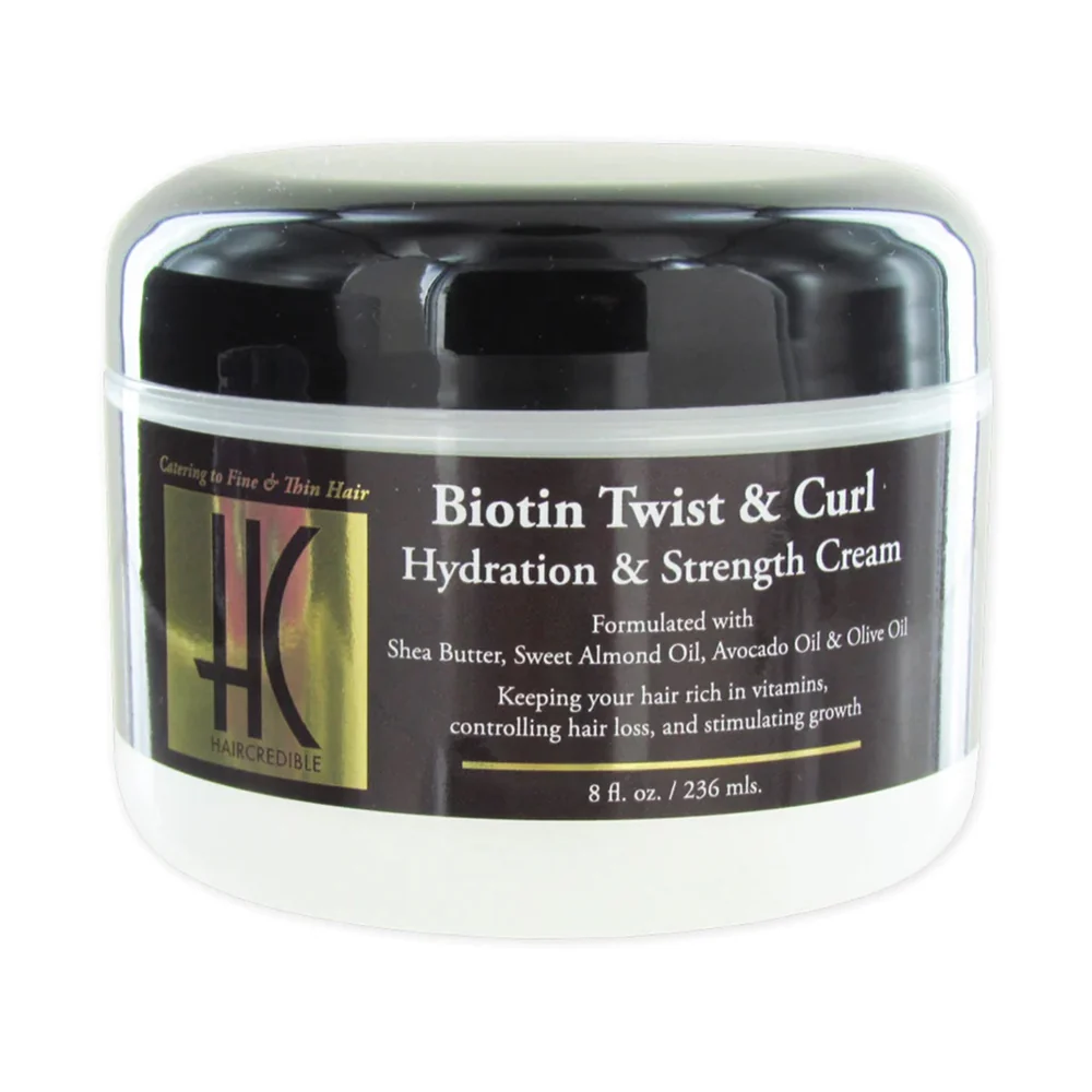Long-Lasting Haircredible Biotin Twist and Curl Hydration and Strength Cream 8Oz 236ml Practical