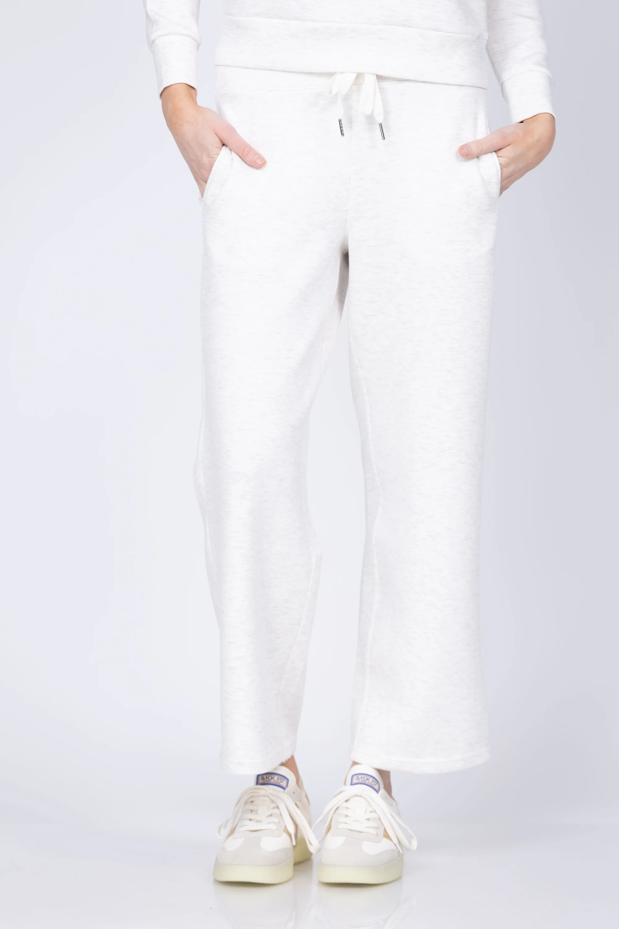 Powerful Elliott Lauren Pull On Pant in Ivory Marl Secure