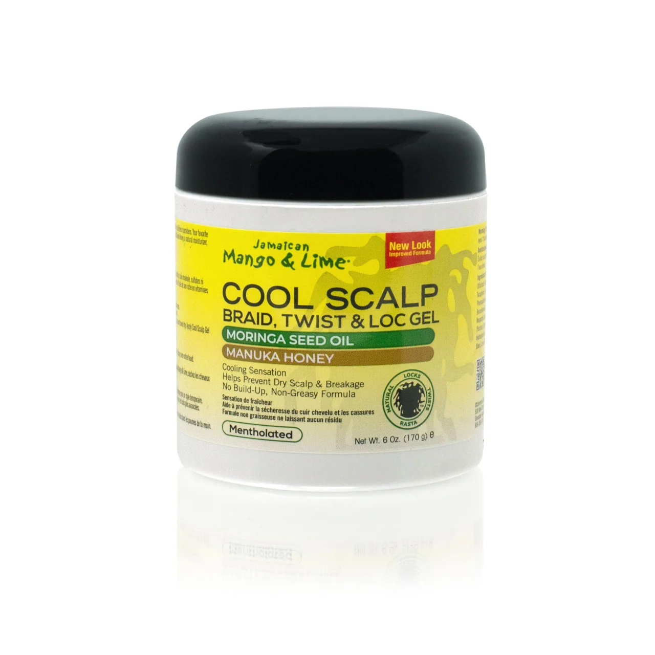 Elite Jamaican Mango and Lime No More Itch Cool Scalp Braid Twist and Lock Hair Gel 6 Oz Reusable
