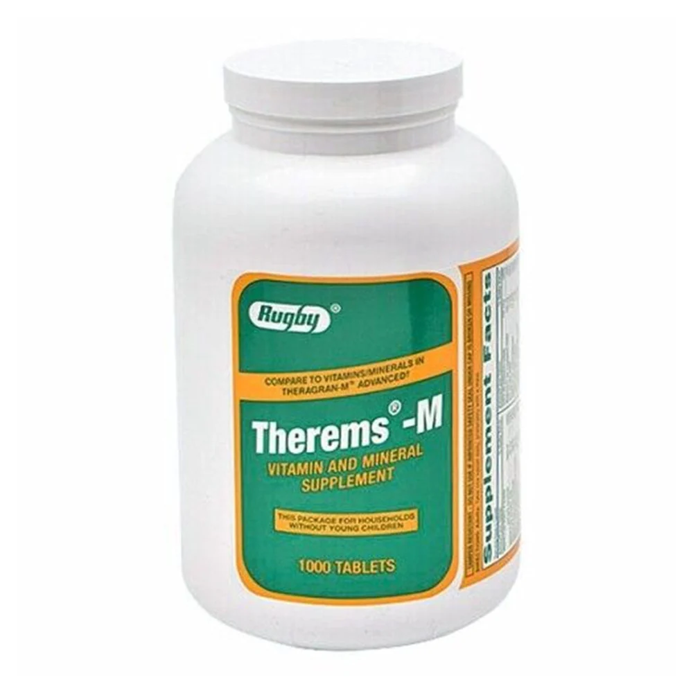 Stylish Major Rugby Therems M Vitamin and Mineral Supplement Tablets 1000 Ea Exclusive