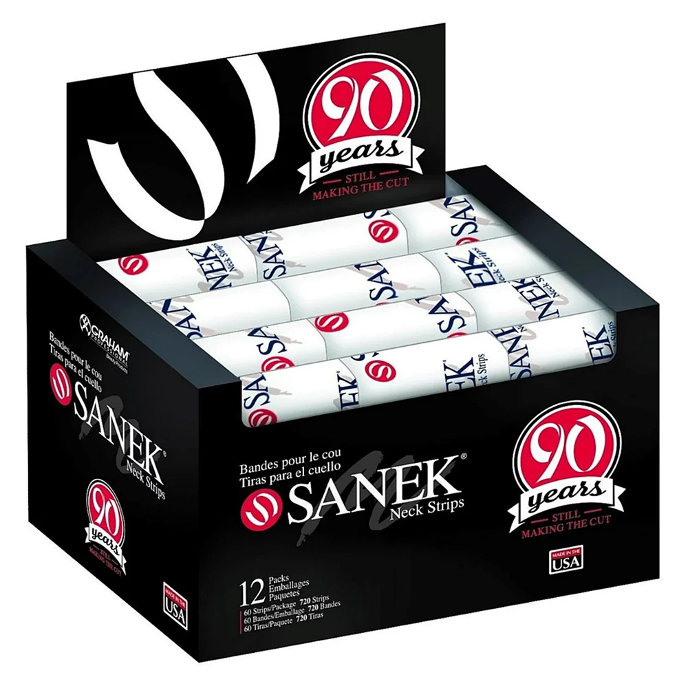 Expertly Made Graham Beauty Sanek Display Neck Strips 60 Ea 12 Pack Practical