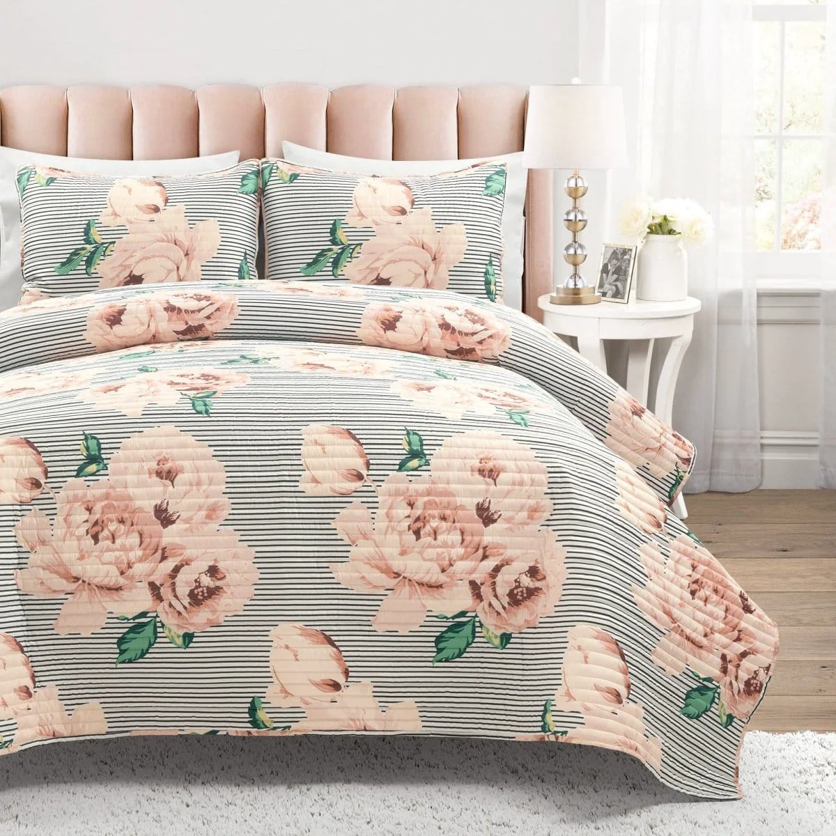 Prestigious Mira Vintage Floral Oversized Quilt Set Selected