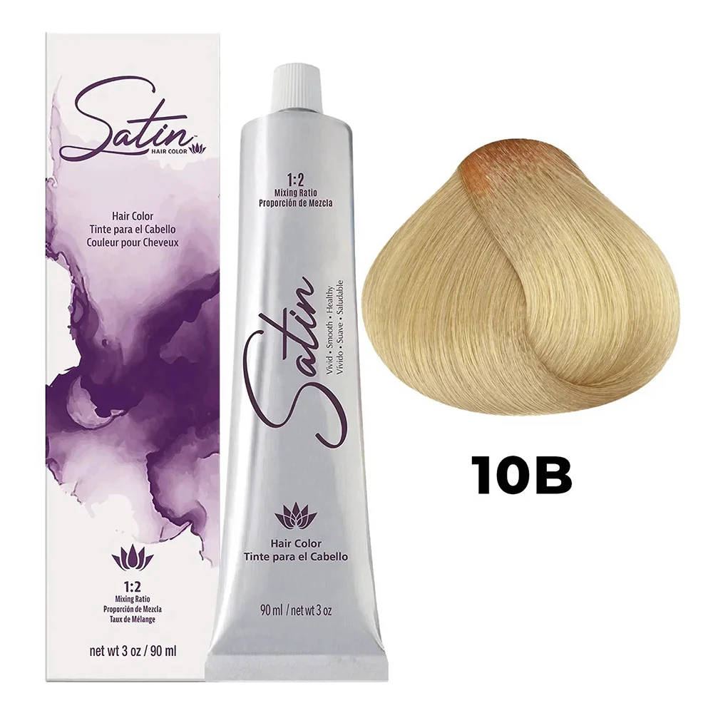Functional Satin Hair Color 10B Ultra Light Beige Blonde with Smooth Hair 3Oz 90ml Classic