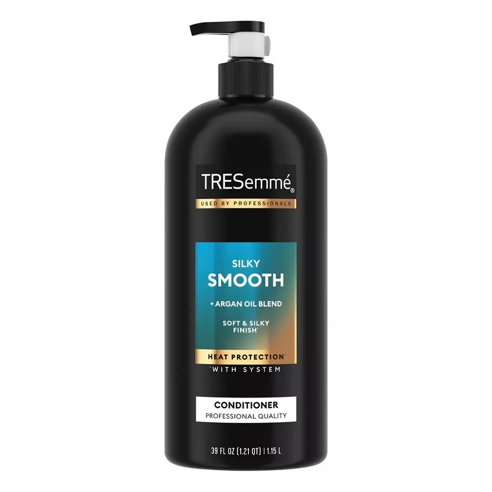 Breathable Tresemme Silky Smooth Argan Oil Blend Soft and Silky Finish Conditioner with Pump For Frizzy Hair 39Oz 1.15L Prestigious