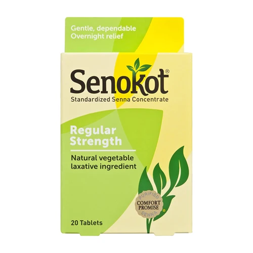 Versatile Senokot Regular Strength Natural Vegetable Laxative 20 Ea Artisan