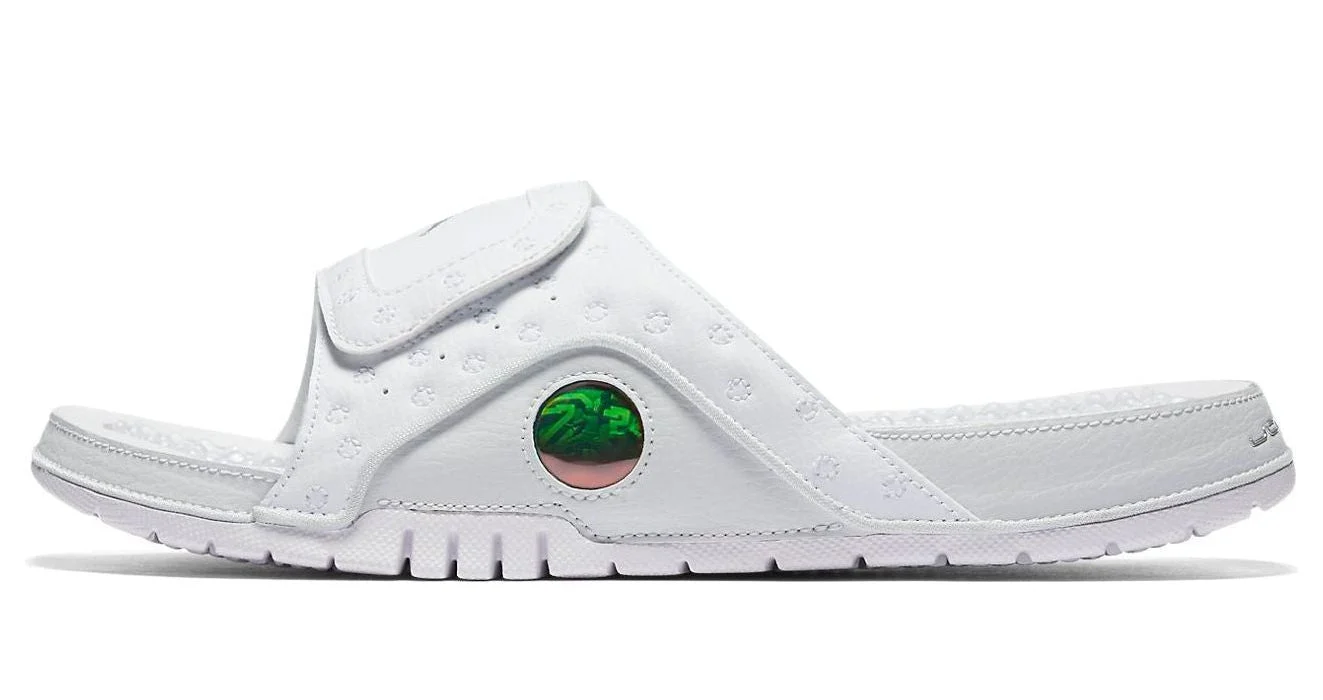 Traditional Air Jordan Men's Hydro 13 Retro Slide 'White Metallic Silver' - 684915-100 Long-Lasting