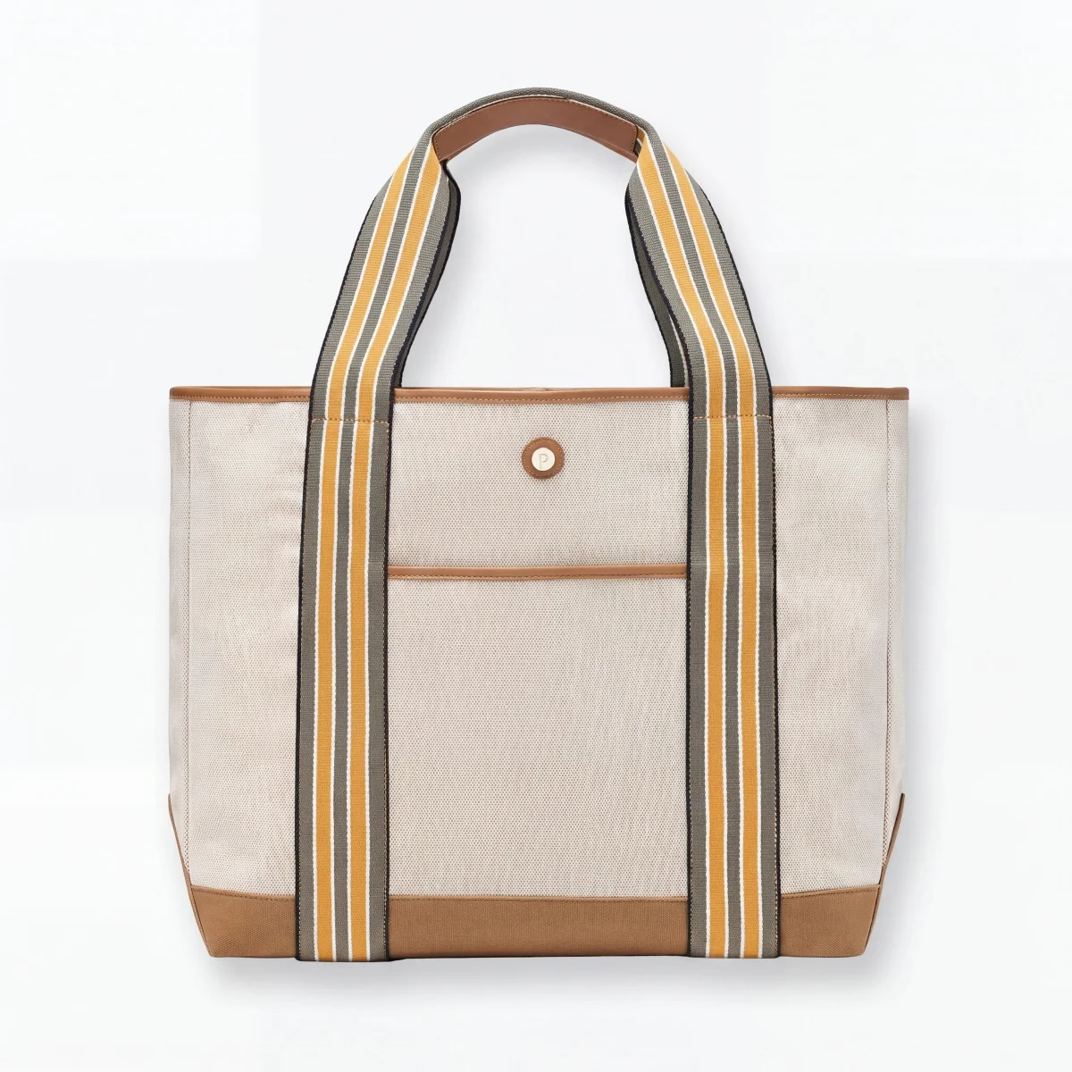 Soft Paravel Cabana Tote Bag Shandy Ecocraft Canvas Vegan Leather Everyday Carryall Detailed
