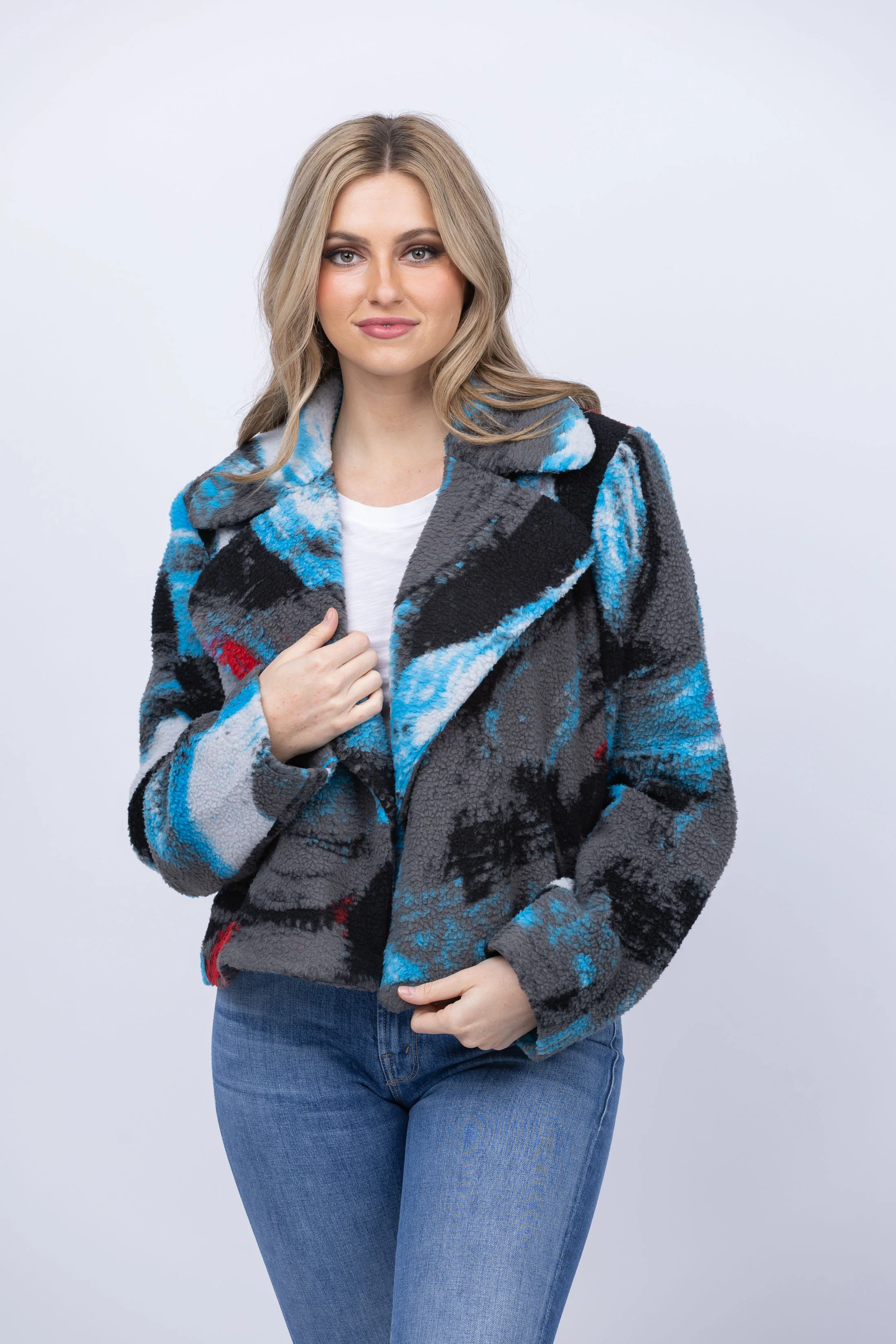 User-Friendly DVF Knit Jacquard Coat in Huge Brush Stroke Proven