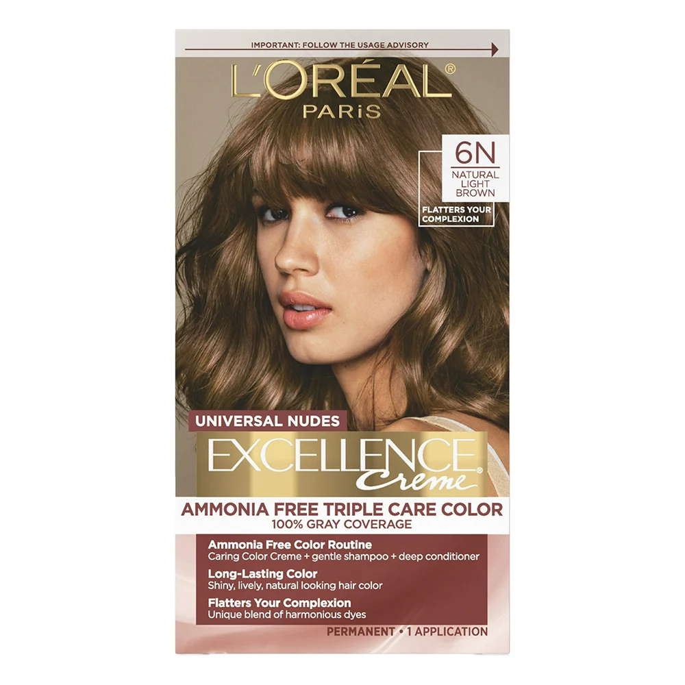 Top-Quality Lo Paris Excellence Creme Universal Nudes Permanent Hair Color 6N Natural Light Brown 1Ea Excellent