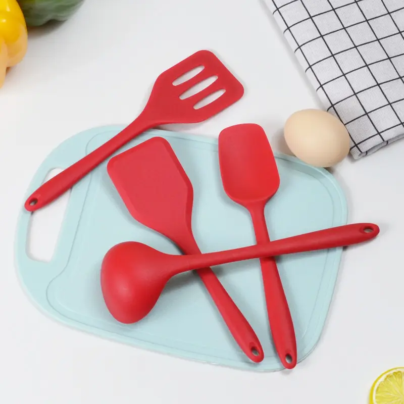 Secure Silicone Cooking Utensils – Mini 4-Piece Set Non-Stick BPA- Kitchen Tools Prestigious