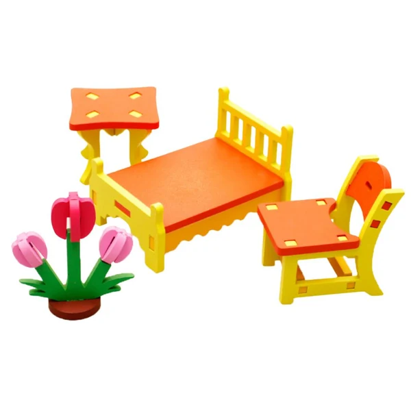 Advanced Maxbell Wooden Assembly Puzzle Dollhouse Furniture Kids Toy Gift Bedroom Flexible