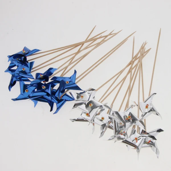 Eco-Friendly Maxbell Pack of 50pcs ColorfuL Foil Windmill Fruit Tropical Party Table Decor Efficient