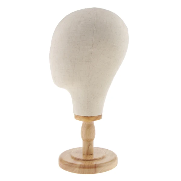 Stylish Maxbell 21 Beige Color Canvas Block Head For Hair Extension Lace Wigs Making and Display Styling mannequin Manikin Head with Detachable Stand Proven