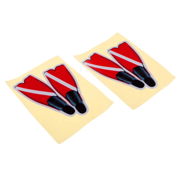High-End Maxbell 2 Pieces Self-Adhesive Reflective Scuba Diving Diver Dive Fins Sticker Flippers Decal for Swimming Car Truck Bumper 14 x 11 cm 5.5 x 4.3 inch Stylish