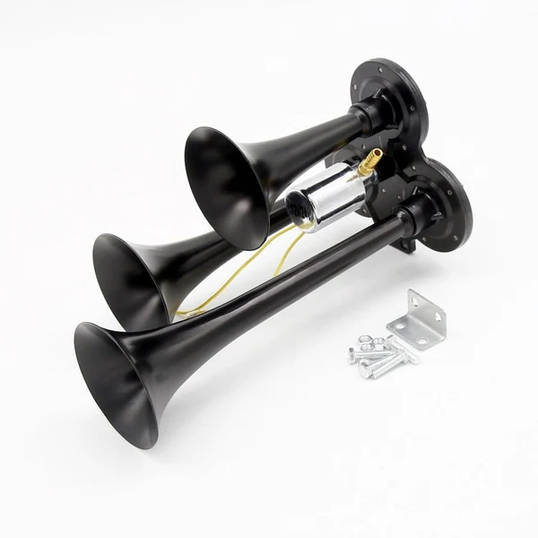 Optimized Maxbell 12V-24V Air Horn Kit Triple Trumpet Train for Car Truck Boat RV SUPER LOUD Soft