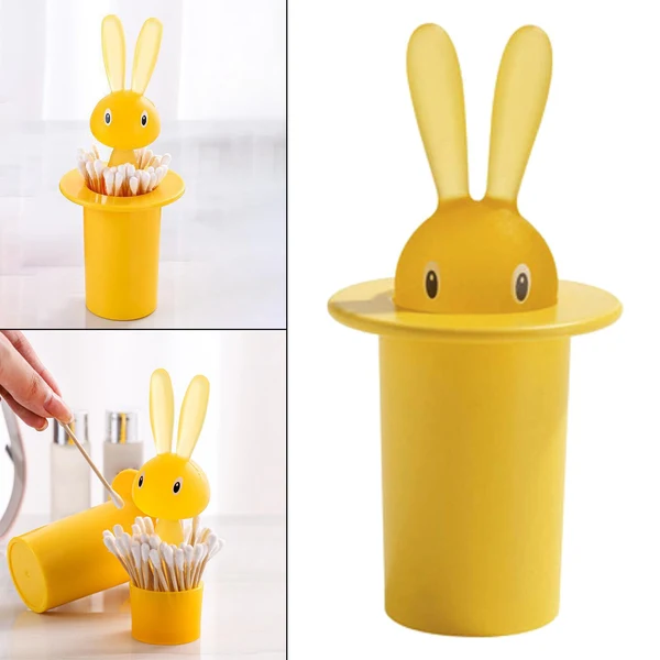 Comfortable Maxbell Bunny Toothpick Dispenser Decoration Retractable Multi Purpose Yellow Stylish