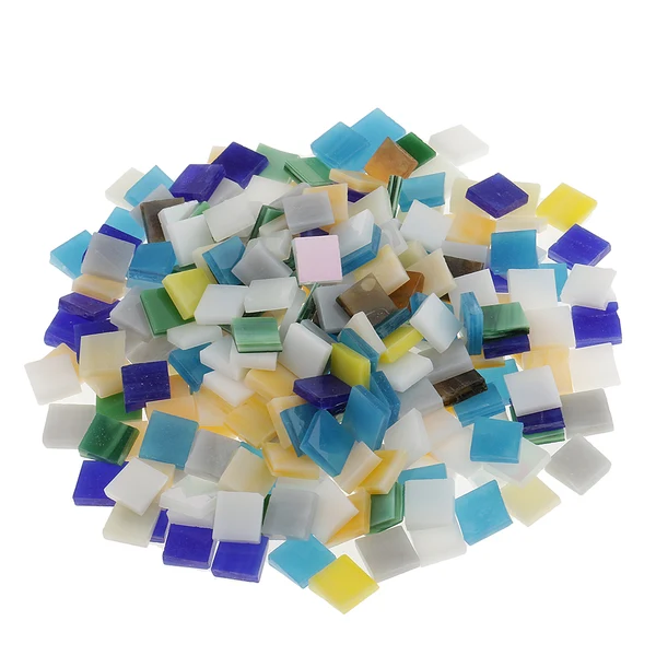 Verified Maxbell 250 Pieces Vitreous Glass Mosaic Tiles for Arts DIY Crafts Multicolor Consistent