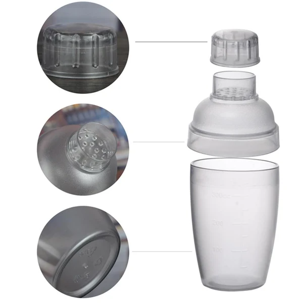Easy-to-Use Maxbell Resin Cocktail Shaker Mixer Drink with Measurement Bartender Tool 530ml Outstanding