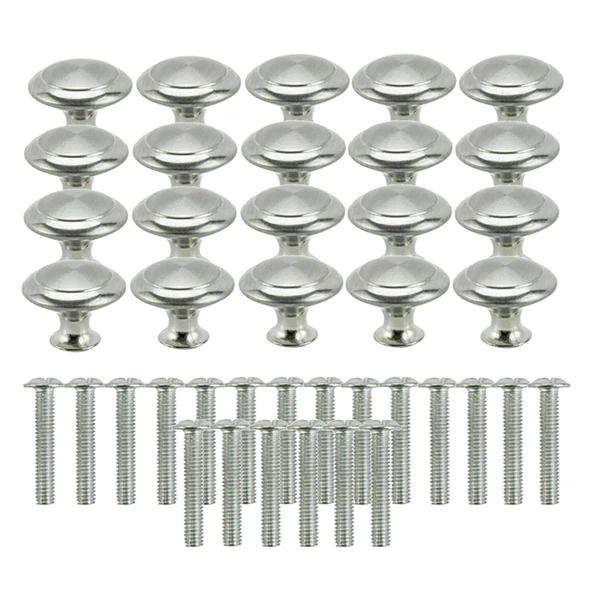 Classic Maxbell 20x Door Knobs Cabinet Handles Cupboard Drawer Kitchen Stainless Steel DIY Verified