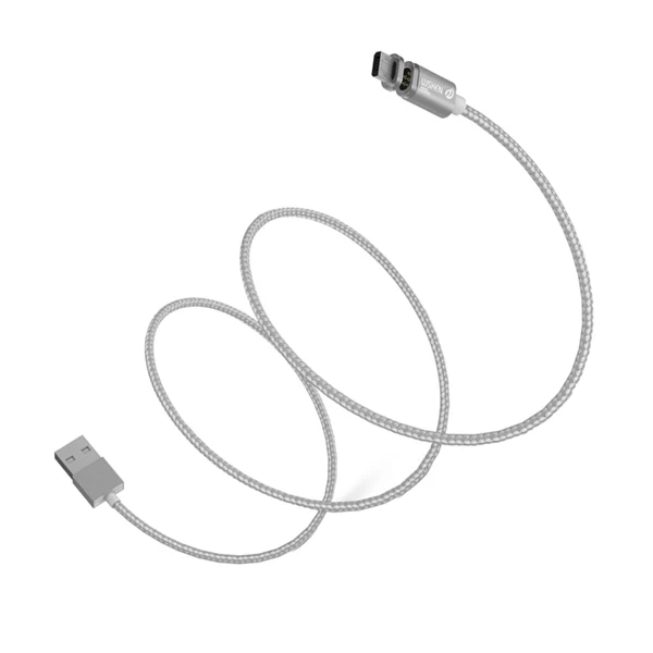 Dependable Maxbell Mini2 Magnetic Micro USB Charge Cable For iPhone ios iPad iPod silver Breathable