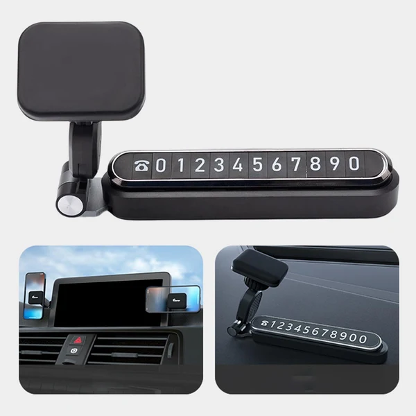 Efficient Maxbell Magnetic Car Phone Holder with Number Board Fits for Automobile Black Trendy