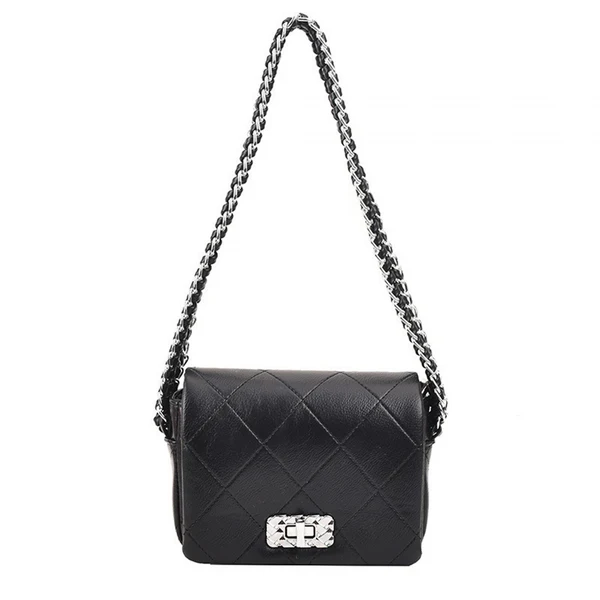 Verified Maxbell Women Shoulder Bag Women Clutch Purse Women Handbag Chunky Chain Quilted Black Convenient