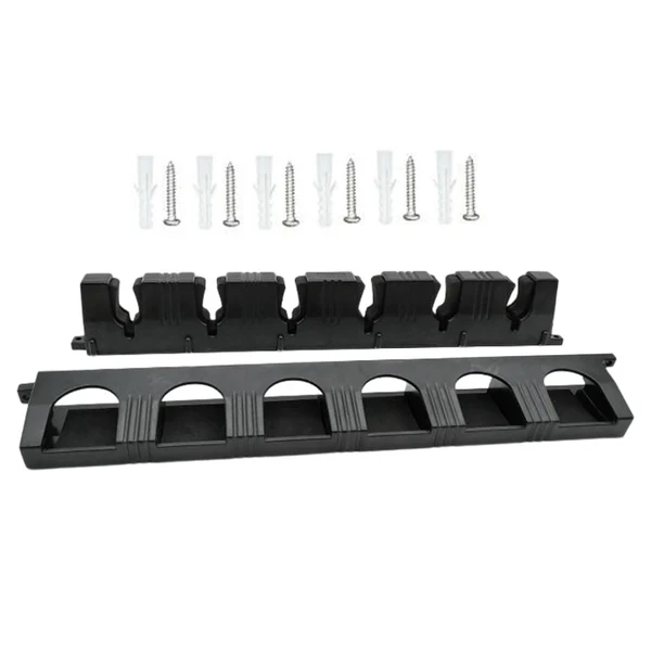 Elite Maxbell Fishing Pole Holder 6 Slots Wall Mount EVA Foam Grip Durable for Indoor Home Black Fine Crafted
