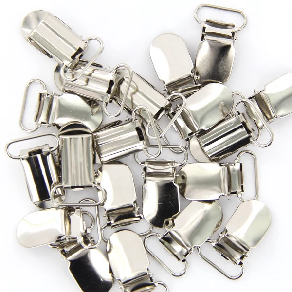 Expertly Made Maxbell Pack of of 20PCS Webbing Hook Pacifier Suspender Clips For Pacifier Holder Bib Clips Ribbon Craft Jewelry Findings 20MM Silver High-Quality
