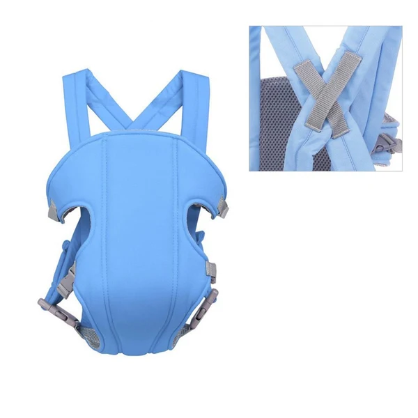Exclusive Maxbell Baby Infant Carrier Backpack Mom Front Carrying Bag V-Shape Straps Bag Baby Travel Accessories Sky Blue Verified