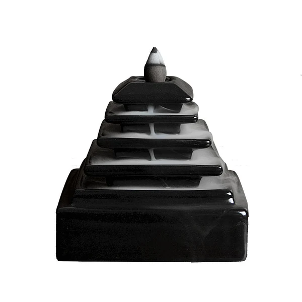 Practical Maxbell Ceramic Incense Smoke Cone Burner Backflow Censer Tower Tiantan Traditional