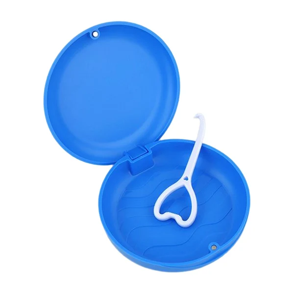 World-Class Maxbell Portable Retainer Case Oral Organizer Durable Dentures Storage Boxes blue Consistent