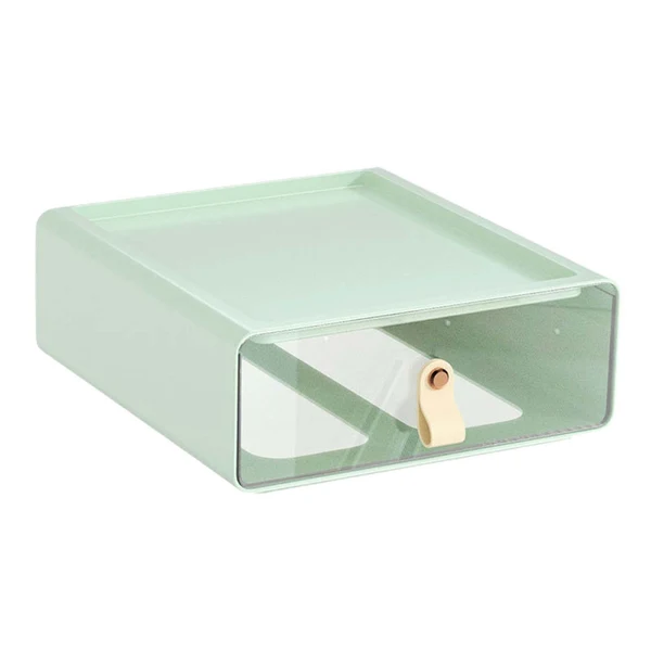 Recyclable Maxbell Desk Organizer Drawer Desk Stackable Storage Drawer for Office Bathroom Home Green
