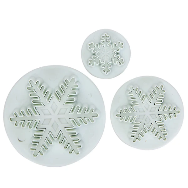 Trusted Maxbell 3pcs Snowflake Snow Flake Fondant Cake Cutter Plunger Convenient