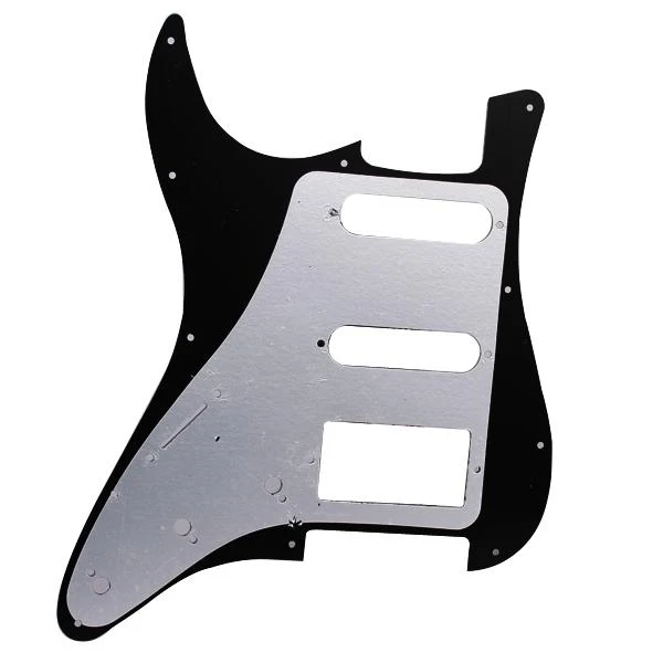 Optimized Maxbell Black Pickguard 3 Ply 11 Hole For Strat Guitar SSH Stylish